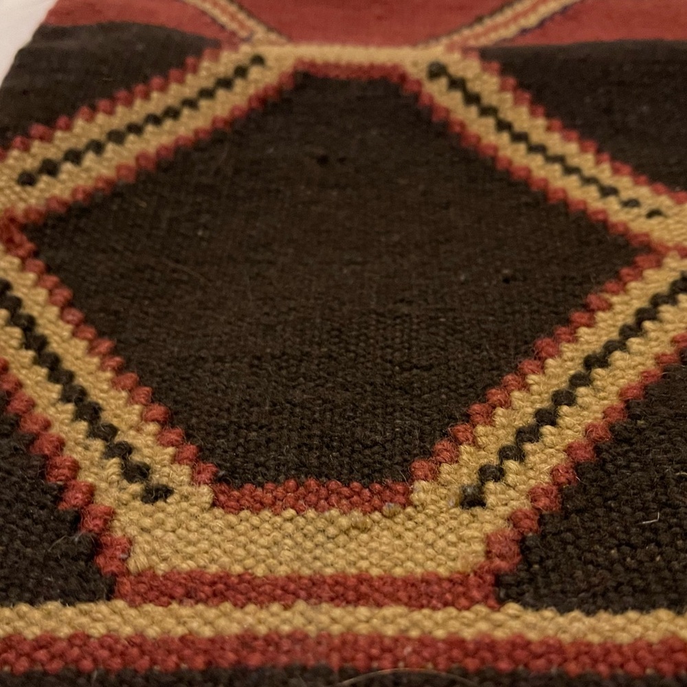 NWT Pottery Barn Vintage NZ Wool Kindu Kilim Pillow Cover- 2007, 18” #2 - Picture 6 of 8